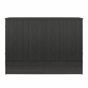 Signature Sleep Paramount Tri-Fold Cabinet Bed - Black Oak - Queen
