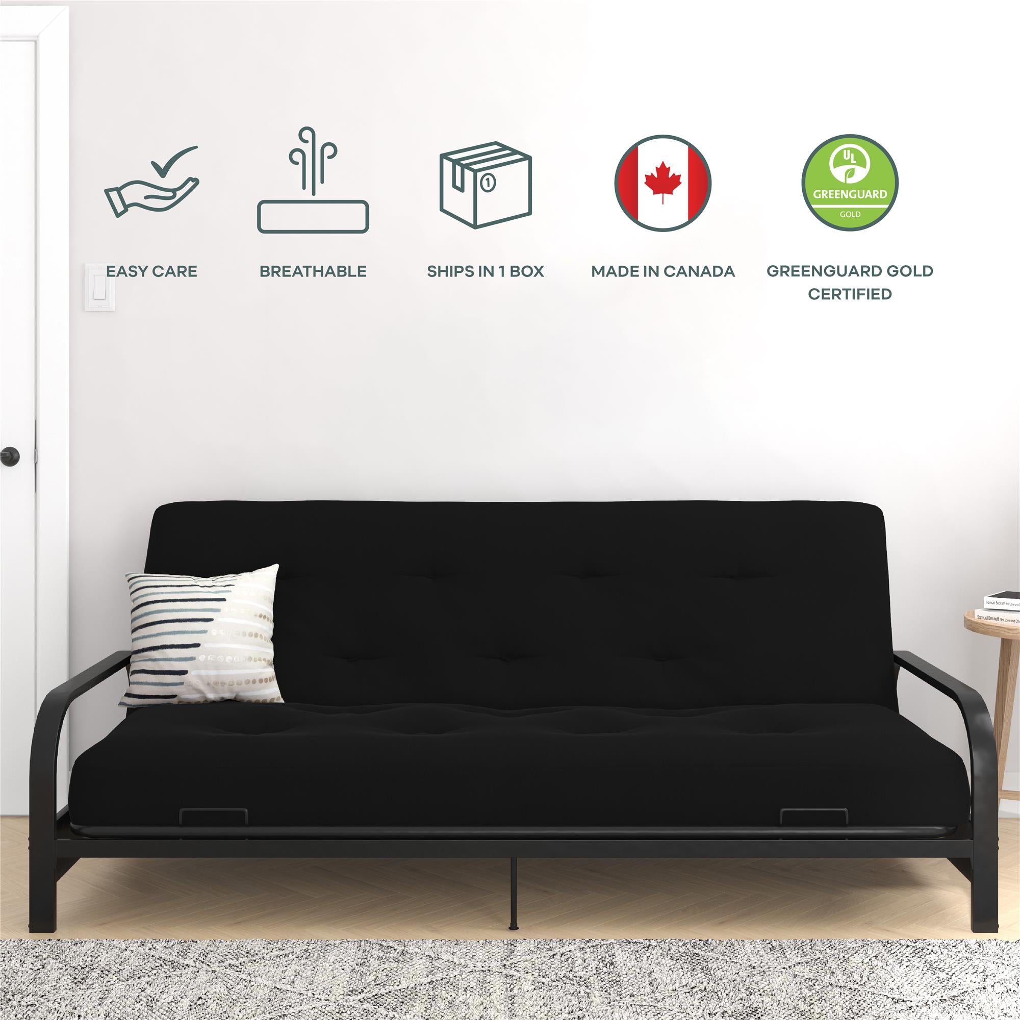 Signature Sleep Braga 8" Spring Coil Full Size Futon Mattress - Ruby Red - Full