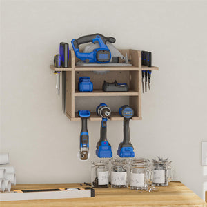 Systembuild Evolution Benford Hanging Wall Mount Tool Organizer - Raw Board