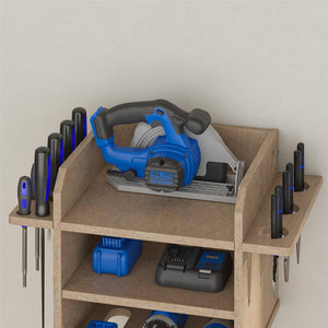 Systembuild Evolution Benford Hanging Wall Mount Tool Organizer - Raw Board