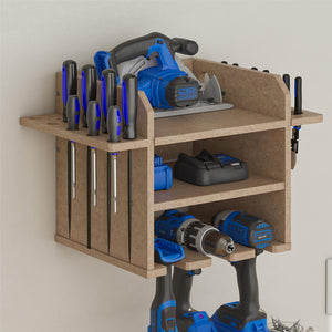 Systembuild Evolution Benford Hanging Wall Mount Tool Organizer - Raw Board