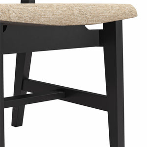 DHP Eleni Cane Dining Chairs, Set of 2 - Cream/Black - Set of 2
