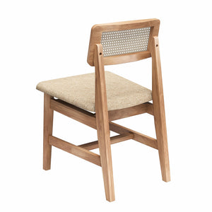 DHP Eleni Cane Dining Chairs, Set of 2 - Cream/Seadrift - Set of 2