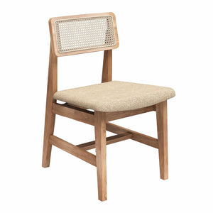 DHP Eleni Cane Dining Chairs, Set of 2 - Cream/Seadrift - Set of 2