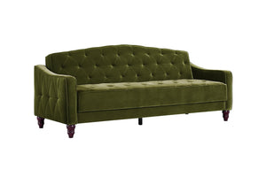 Novogratz Vintage Tufted Sofa Sleeper II - Green