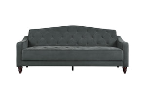 Novogratz Vintage Tufted Sofa Sleeper II - Dark Gray