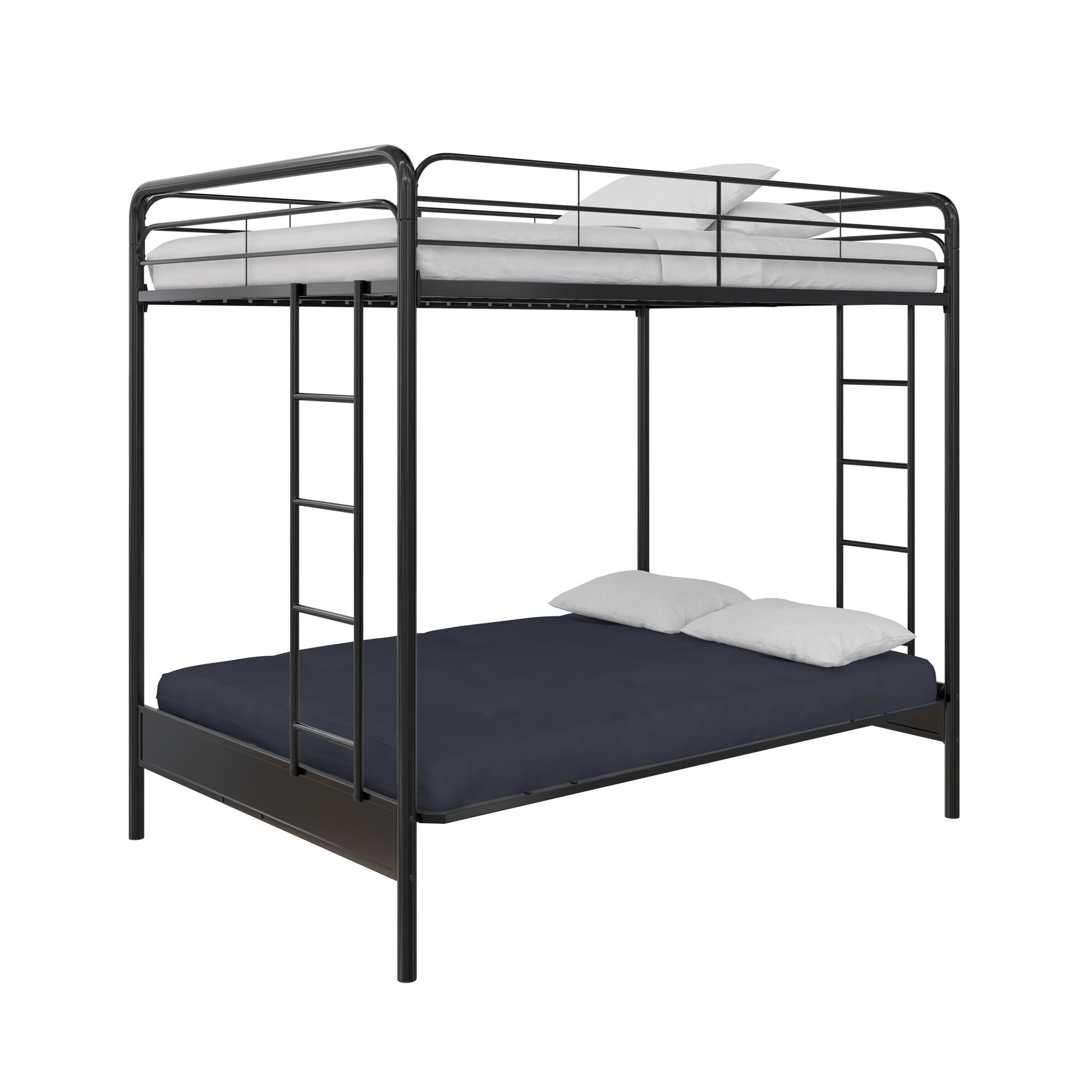 DHP Sammie Futon Bunk Bed - Black - Full-Over-Futon