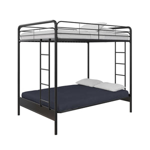 DHP Sammie Futon Bunk Bed - Black - Full-Over-Futon