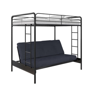 DHP Sammie Futon Bunk Bed - Black - Full-Over-Futon