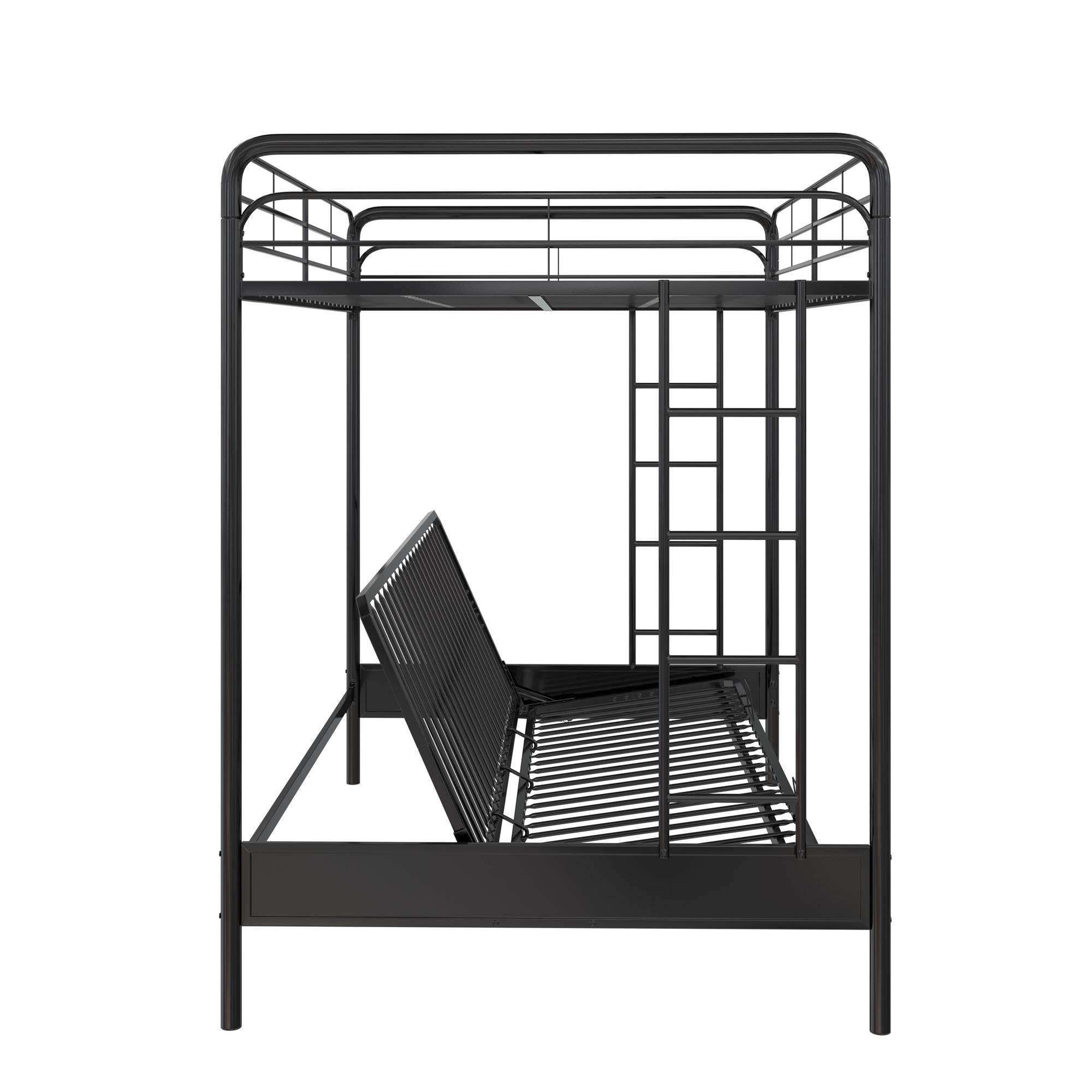DHP Sammie Futon Bunk Bed - Black - Full-Over-Futon