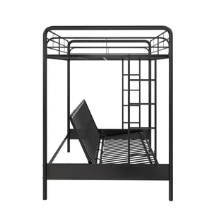 DHP Sammie Futon Bunk Bed - Black - Full-Over-Futon