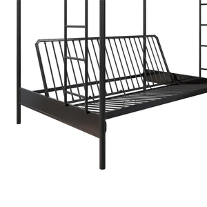 DHP Sammie Futon Bunk Bed - Black - Full-Over-Futon