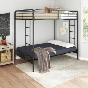 DHP Sammie Futon Bunk Bed - Black - Full-Over-Futon