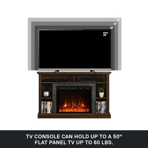 Ameriwood Home Overland Electric Corner Fireplace for TVs up to 50" - Espresso