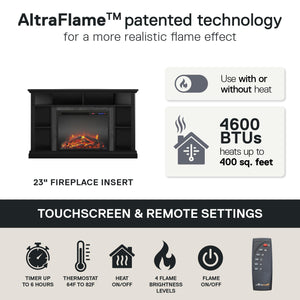 Ameriwood Home Overland Electric Corner Fireplace for TVs up to 50" - Black