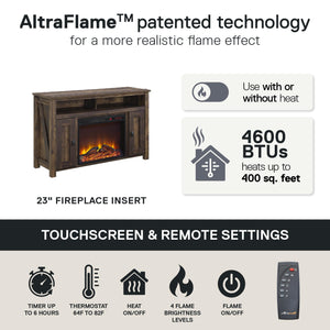Ameriwood Home Farmington Electric Fireplace TV Console for TVs up to 50" - Rustic