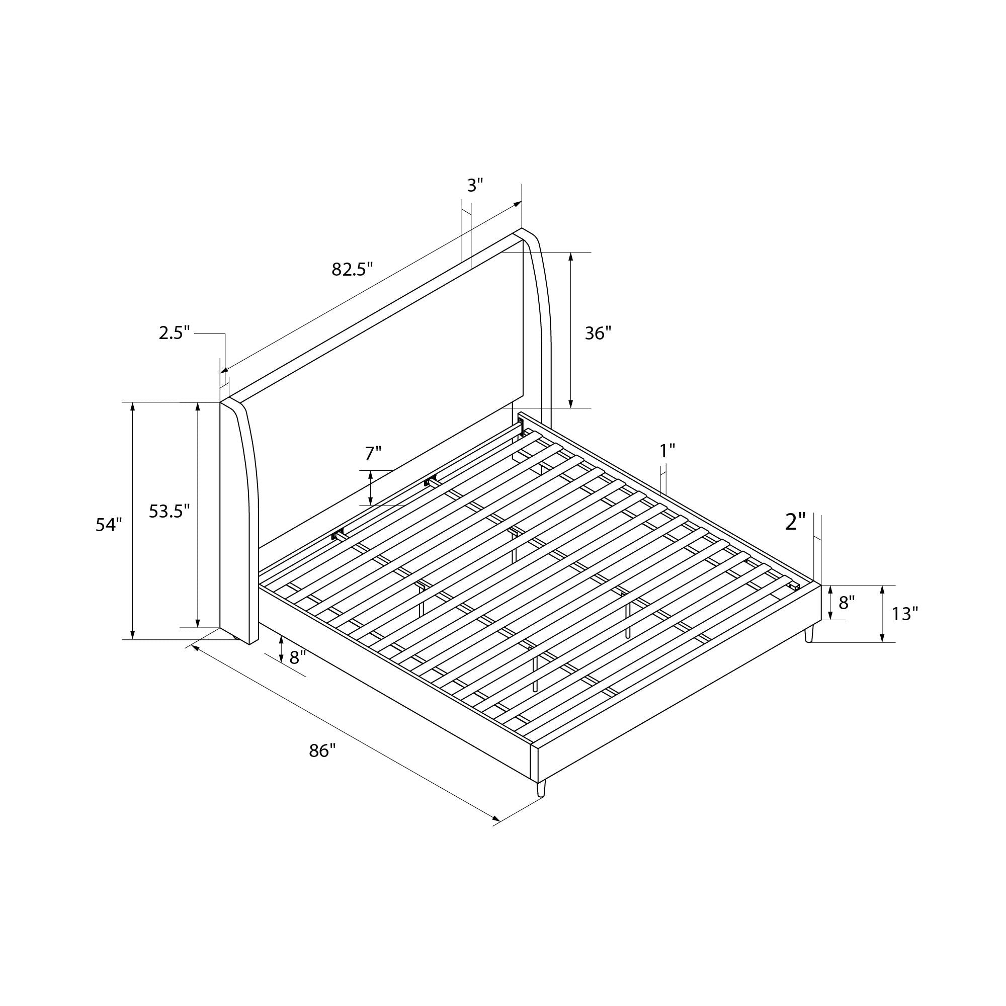 Mr. Kate Tess Upholstered Wingback Bed - Whiskey Gray Linen - King
