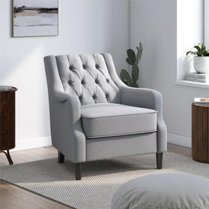DHP Lannon Accent Chair - Light Gray - 1-Seater