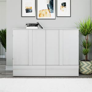 Signature Sleep Paramount Tri-Fold Cabinet Bed - Ivory Oak - Queen