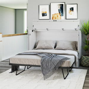 Signature Sleep Paramount Tri-Fold Cabinet Bed - Ivory Oak - Queen
