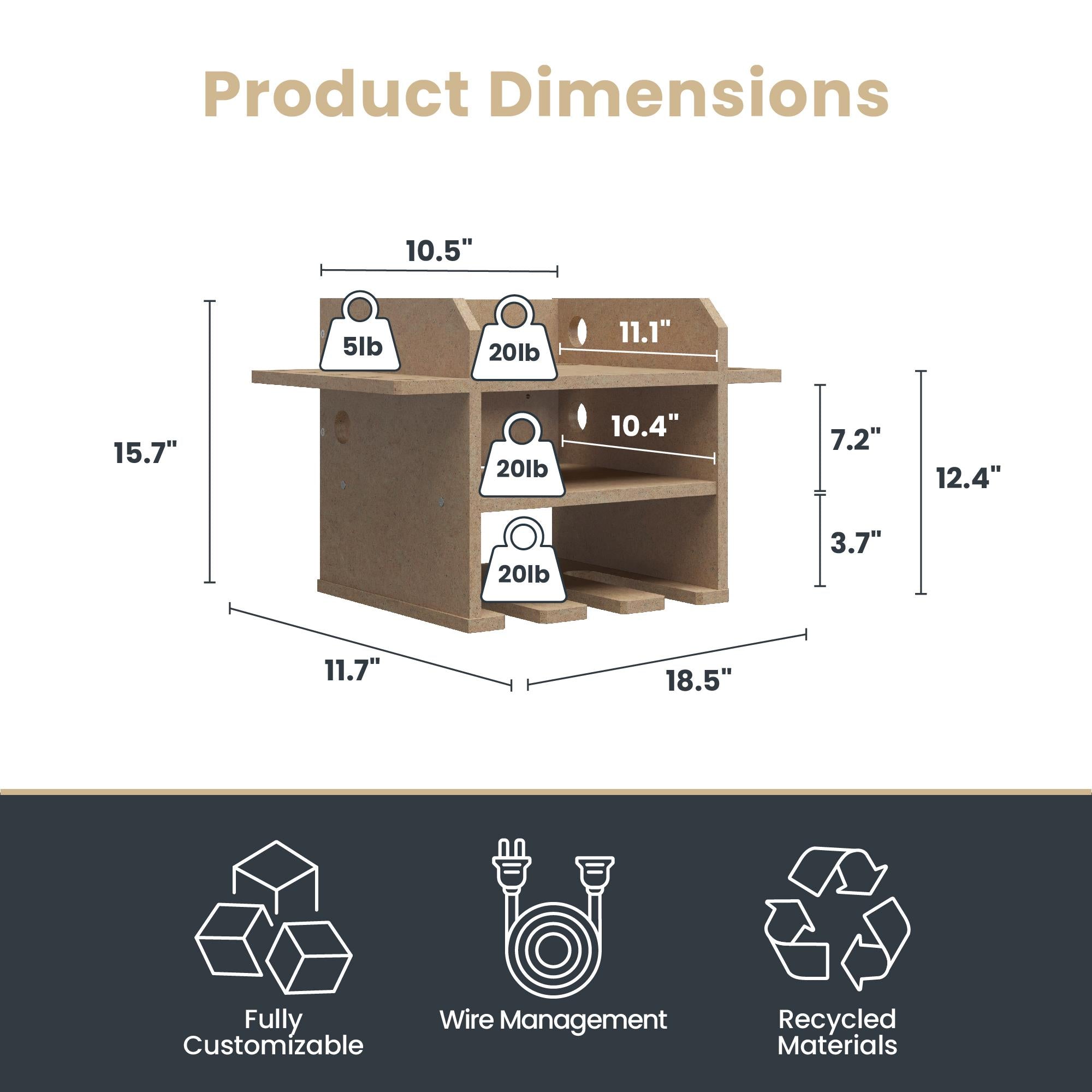 Systembuild Evolution Benford Hanging Wall Mount Tool Organizer - Raw Board