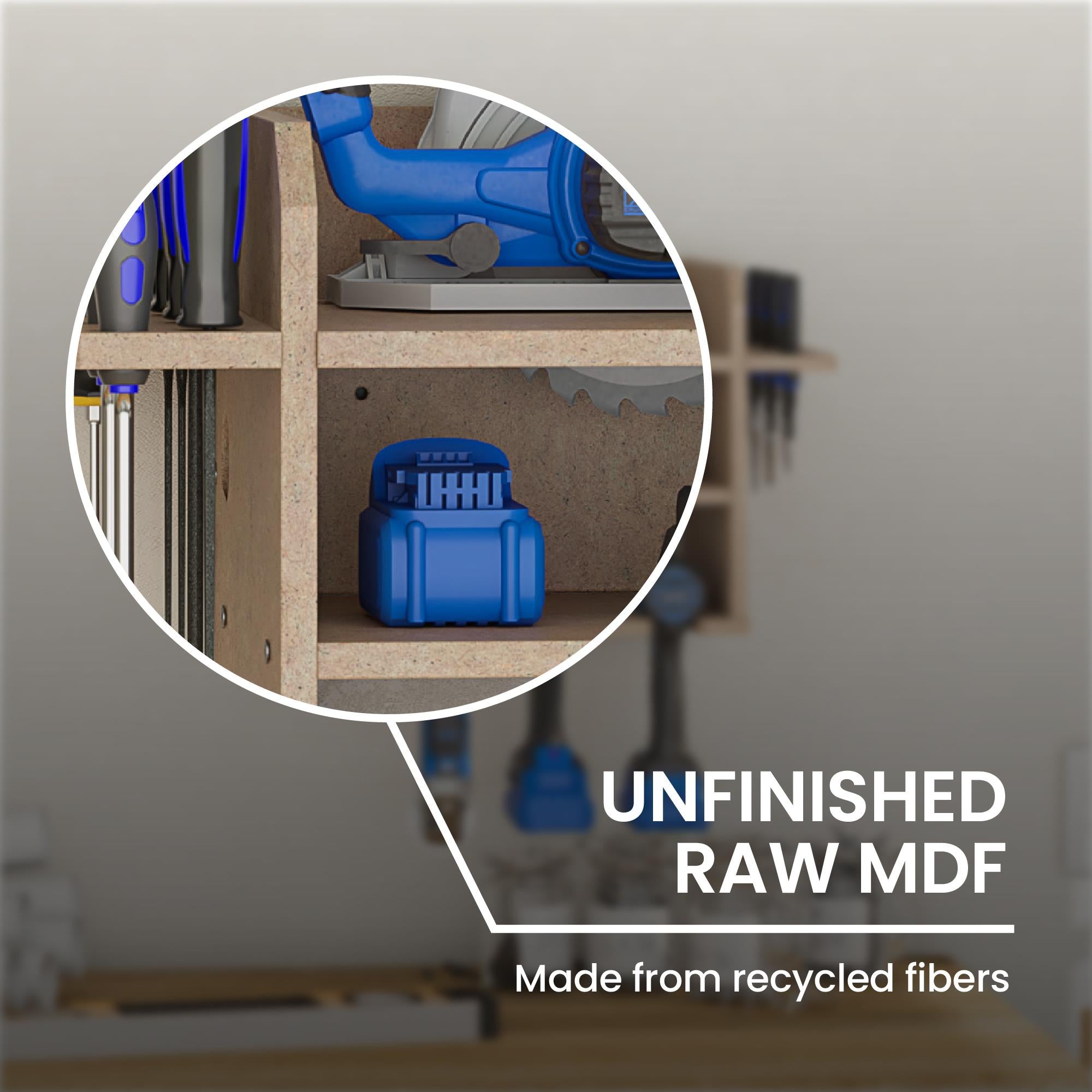 Systembuild Evolution Benford Hanging Wall Mount Tool Organizer - Raw Board