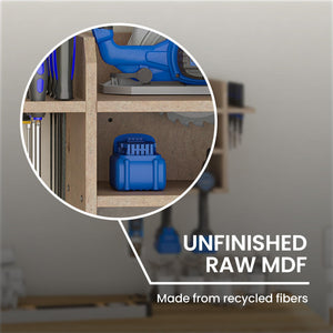 Systembuild Evolution Benford Hanging Wall Mount Tool Organizer - Raw Board