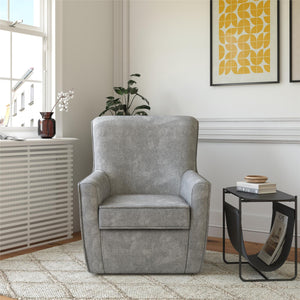 DHP Binx Swivel Accent Chair - Gray - 1-Seater