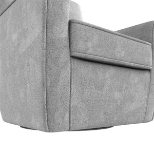 DHP Binx Swivel Accent Chair - Gray - 1-Seater