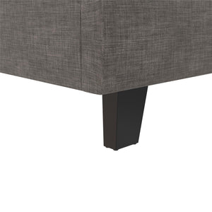 RealRooms Paloma Upholstered Bed with USB - Dark Gray - Full