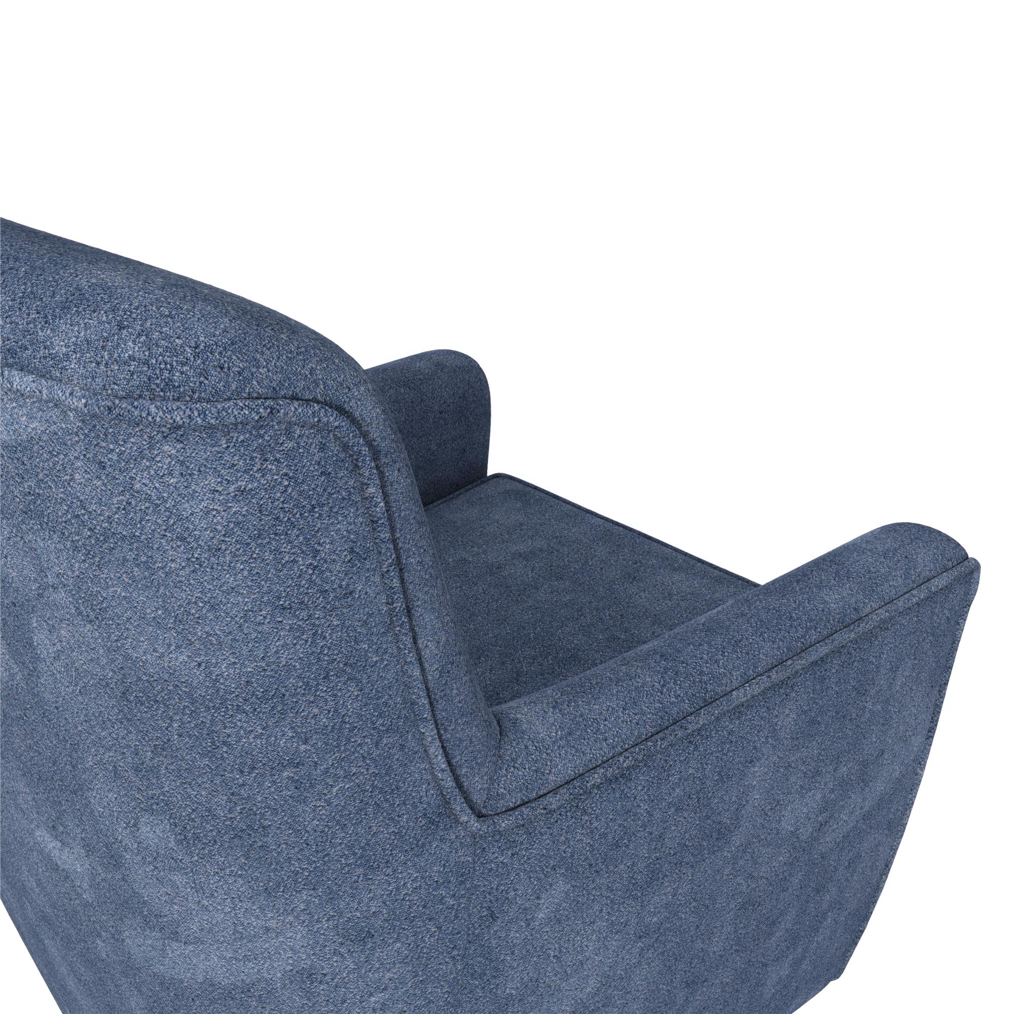DHP Binx Swivel Accent Chair - Navy - 1-Seater