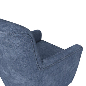 DHP Binx Swivel Accent Chair - Navy - 1-Seater