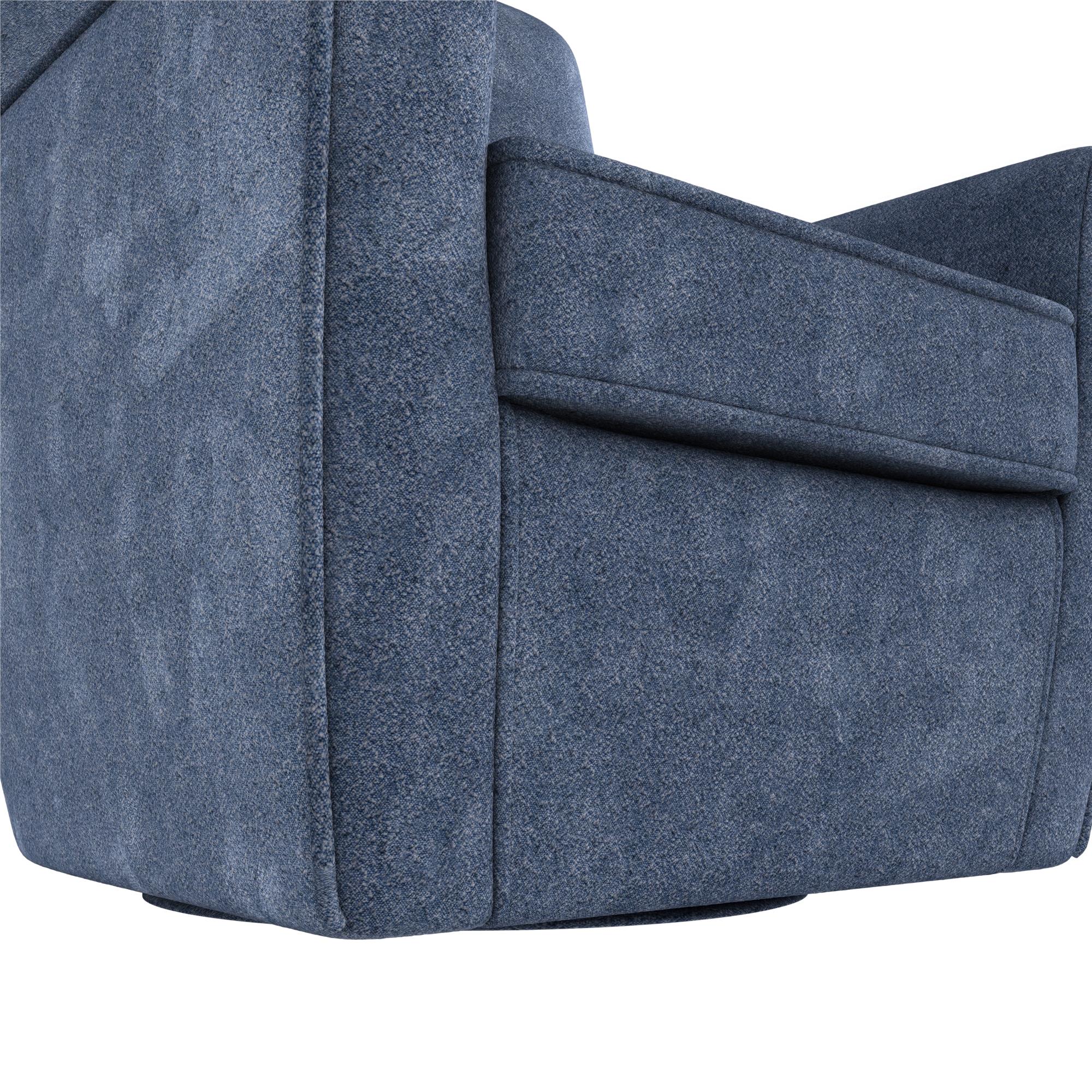 DHP Binx Swivel Accent Chair - Navy - 1-Seater