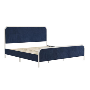 Novogratz Tallulah Upholstered Bed - Navy - King