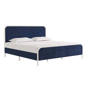 Novogratz Tallulah Upholstered Bed - Navy - King