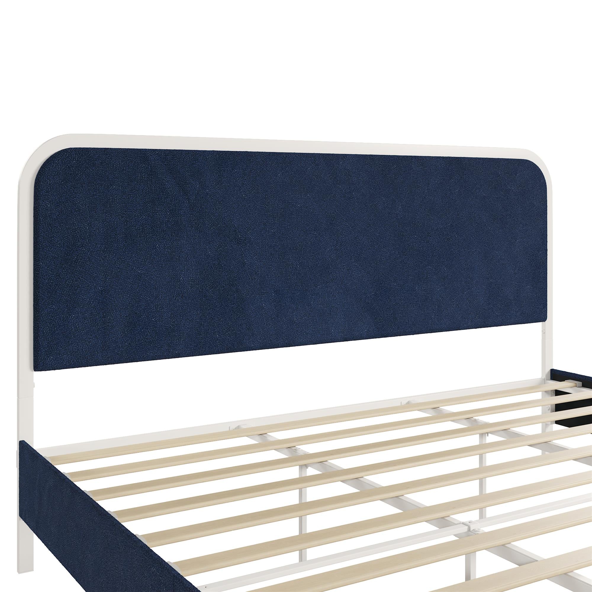 Novogratz Tallulah Upholstered Bed - Navy - King