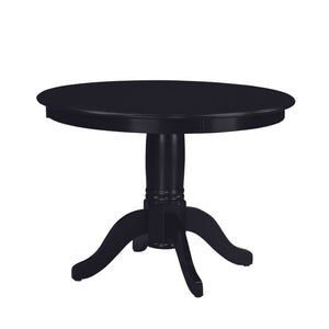 DHP Aubrey 5-Piece Traditional Pedestal Dining Set - Black