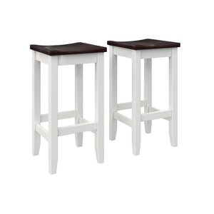 DHP Jorden 3 Piece Counter Height Drop-Leaf Dining Set - Walnut / White