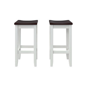 DHP Jorden 3 Piece Counter Height Drop-Leaf Dining Set - Walnut / White
