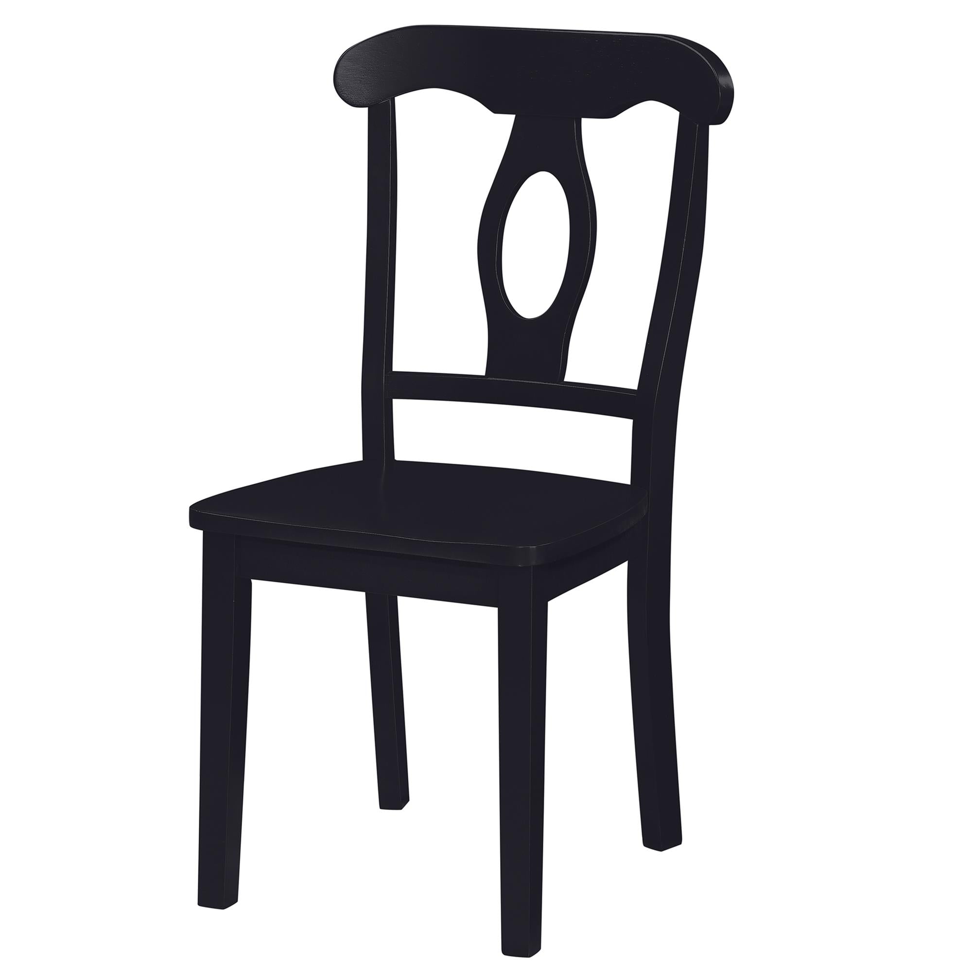 DHP Aubrey 5-Piece Traditional Pedestal Dining Set - Black