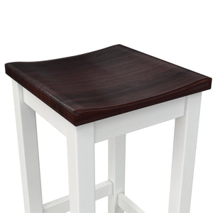 DHP Jorden 3 Piece Counter Height Drop-Leaf Dining Set - Walnut / White