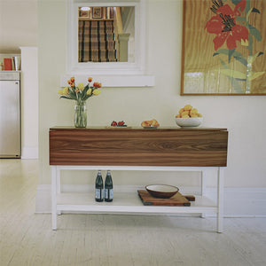 Novogratz Tallen 48" Flip Kitchen Island Table - Walnut - 48"