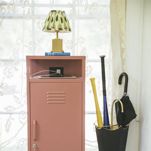 Novogratz Cache Metal Locker-Style Mobile Storage Cart - Dusty Rose