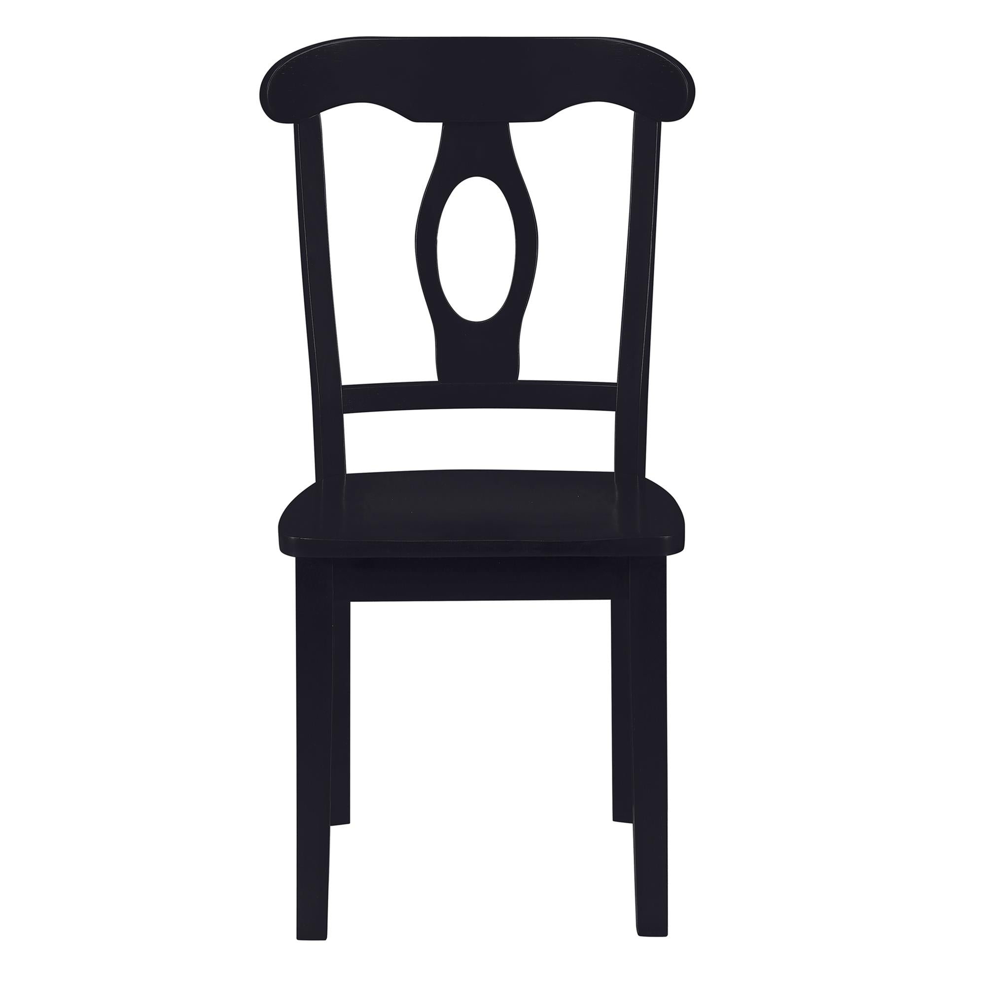 DHP Aubrey 5-Piece Traditional Pedestal Dining Set - Black