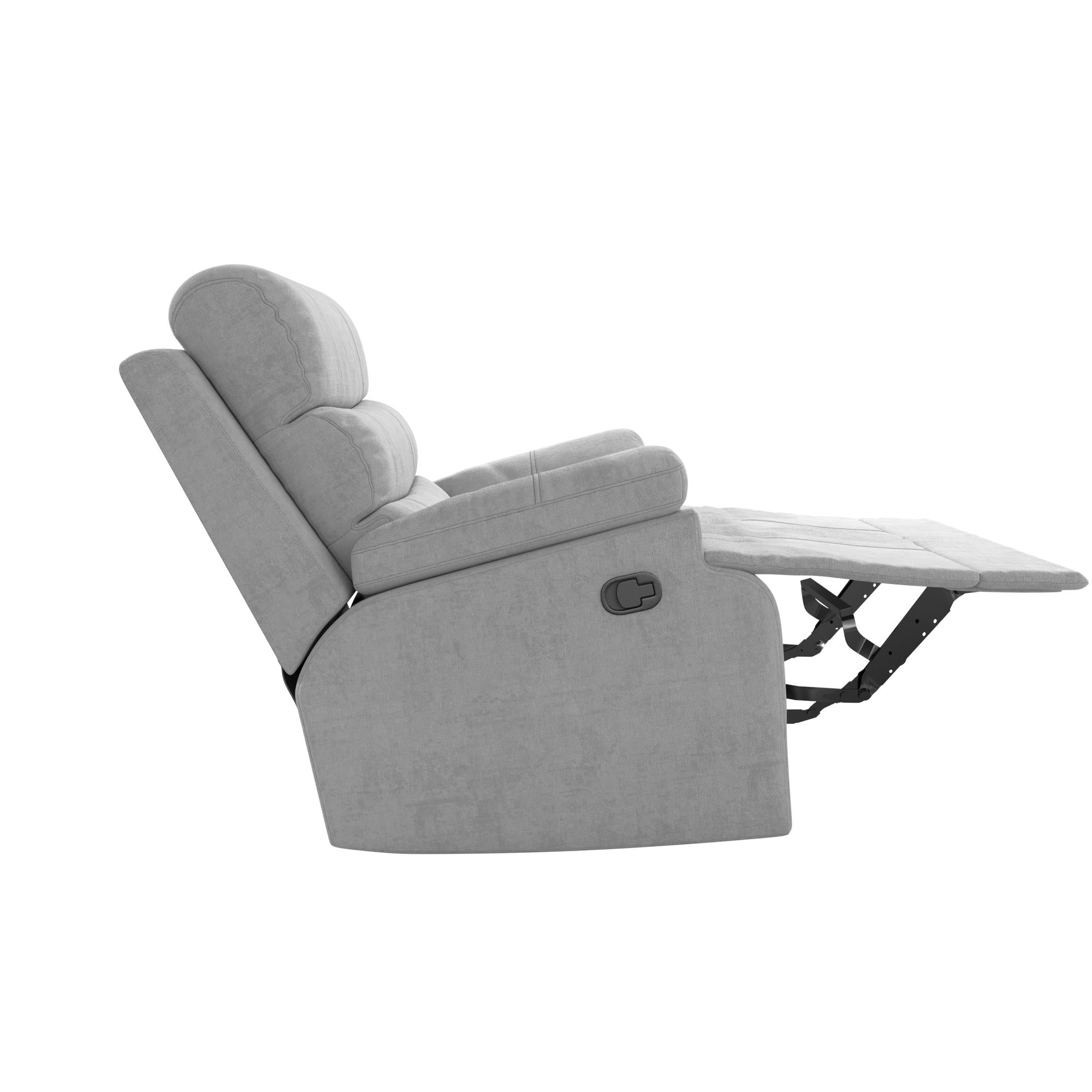 DHP McAllen Pushback Recliner - Light Gray - 1-Seater