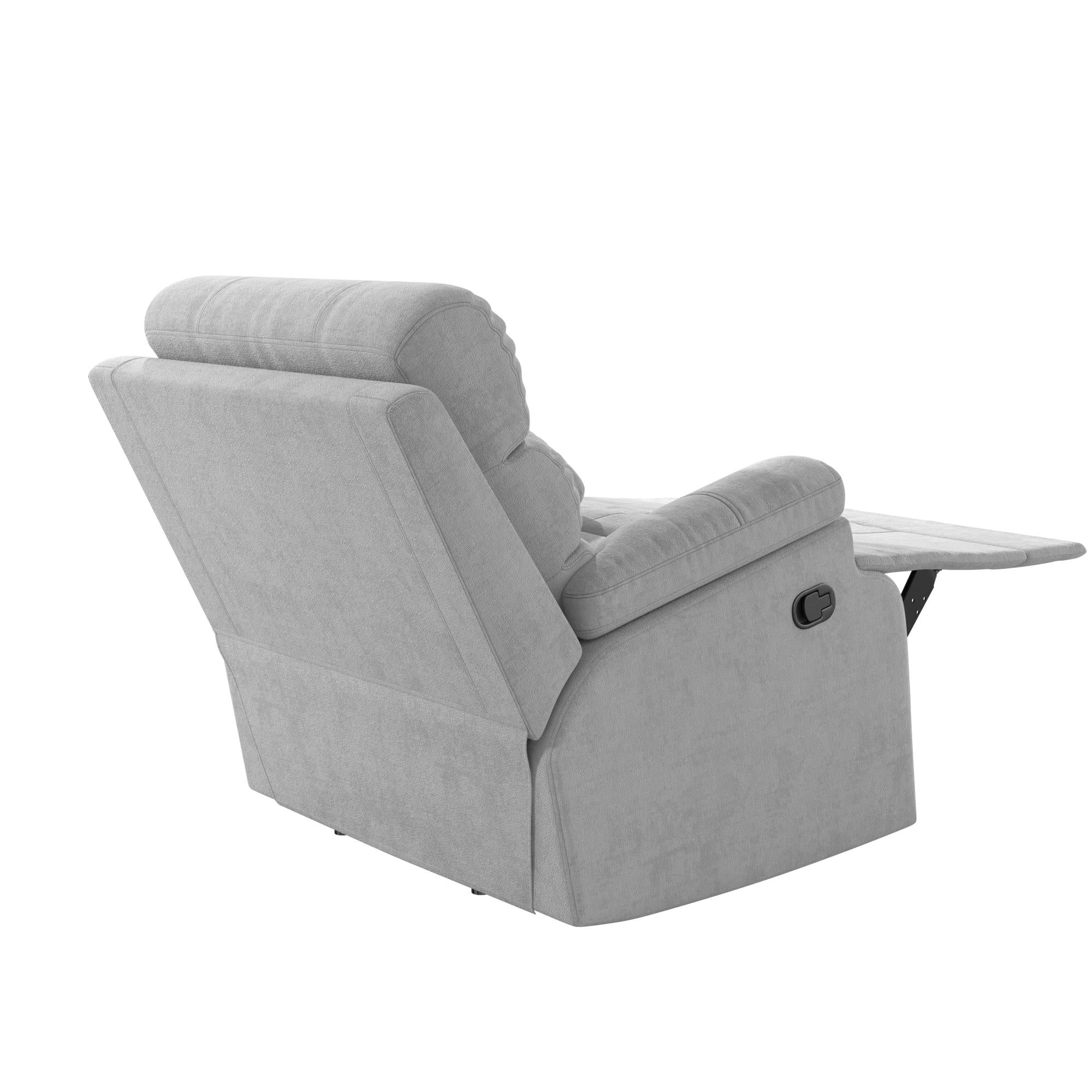 DHP McAllen Pushback Recliner - Light Gray - 1-Seater