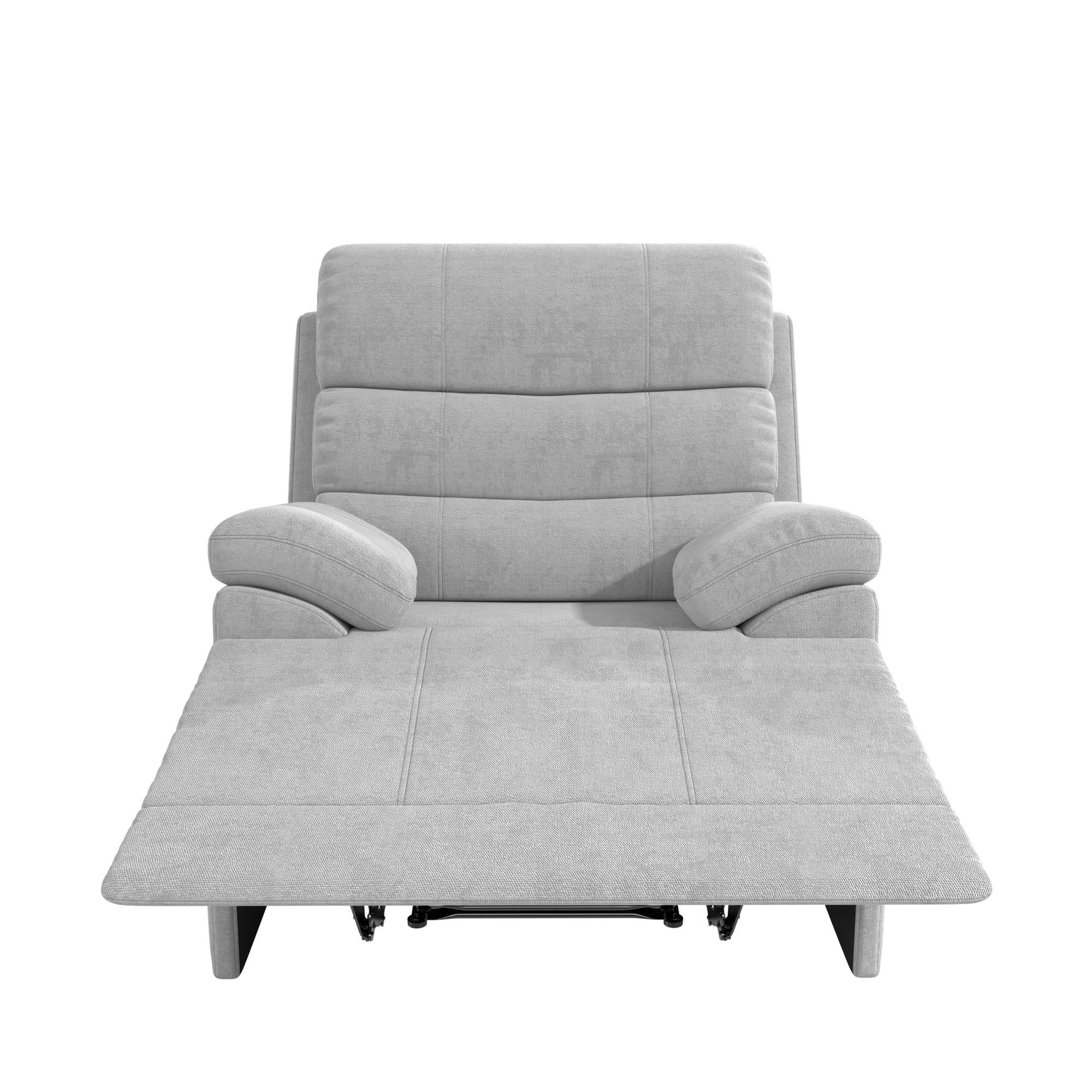 DHP McAllen Pushback Recliner - Light Gray - 1-Seater