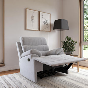 DHP McAllen Pushback Recliner - Light Gray - 1-Seater
