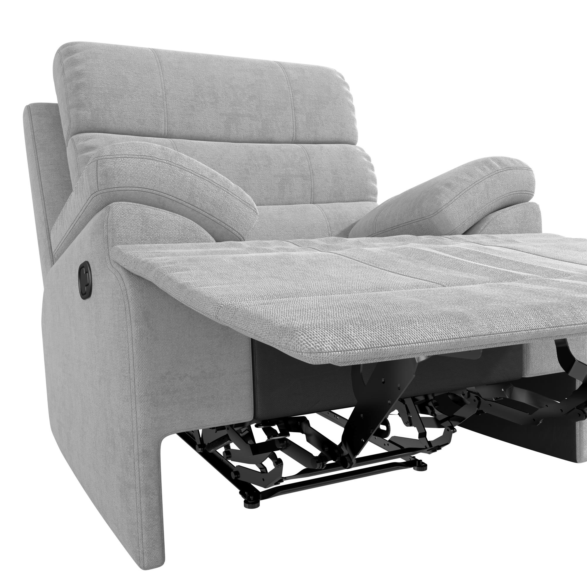 DHP McAllen Pushback Recliner - Light Gray - 1-Seater