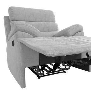 DHP McAllen Pushback Recliner - Light Gray - 1-Seater